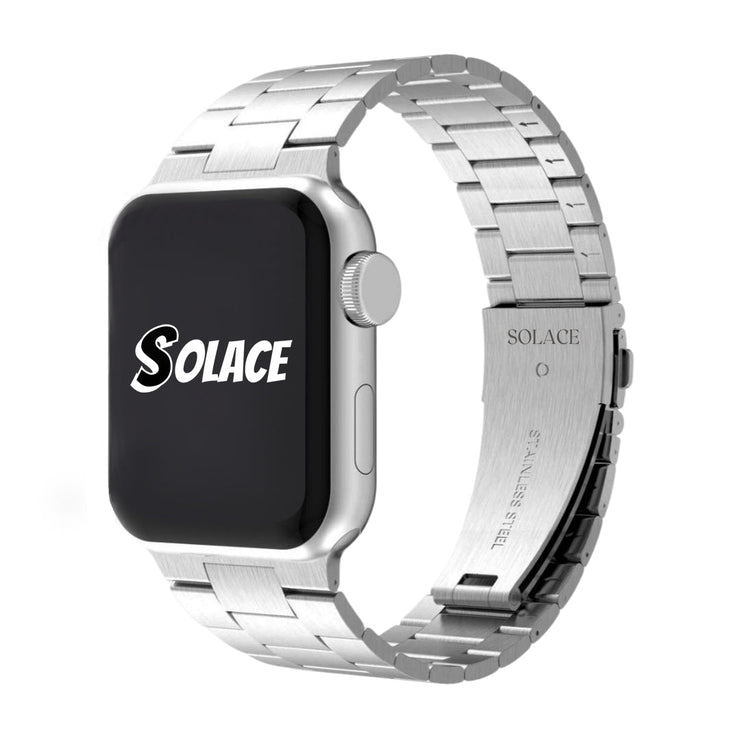 Silver Stainless Steel Apple Watch - Solace Bands Templar Band