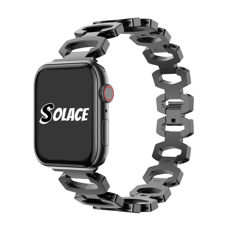 Black Stainless steel Apple Watch Band - Solace Bands Nova